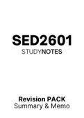 SED2601 - Notes for Sociology Of Education (Summary)