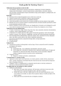 NUR 2349Nursing I Study Guide Exam 1&sol;SCORE A