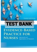 TEST BANK FOR Evidence Based Practice for Nurses Appraisal and Application of Research 3rd Edition By Schmidt and Brown