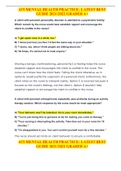 ATI MENTAL HEALTH PRACTICE- LATEST BEST GUIDE 2021&sol;2022 GRADED A&plus;
