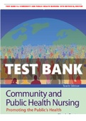 COMMUNITY AND PUBLIC HEALTH NURSING 10TH EDITION RECTOR TEST BANK COMPLETE (Chapters 1-30)  NEW SOLUTION