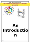Learning aim A/B/C - R Case study- Unit 5 - Meeting Individual Care and Support Needs BTEC Level 3 National Health and Social Care, ISBN: 9781846907470