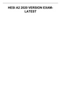 HESI A2 EXAM- Latest 2022 &lpar;Updated&rpar; VERIFIED ANSWERS