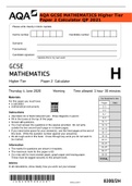 AQA GCSE MATHEMATICS Higher Tier Paper 2 Calculator QP 2020 &sol;  AQA GCSE MATHEMATICS Higher Tier Paper 3 Calculator QP 2020 &sol;  AQA GCSE MATHEMATICS Higher Tier Paper 1 Non-Calculator QP 2020