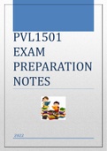 PVL1501 EXAM STUDY NOTES FOR 2022