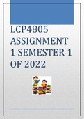 LCP4805 ASSIGNMENT 1 SEMESTER 1  OF 2022