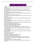 HESI EXIT EXAM LATEST 2021&sol;2022 COMPLETE STUDY GUIDE QUESTIONS AND ANSWERS