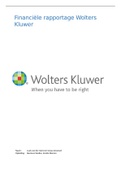 OE10 Financiële rapportage Wolters Kluwer cijfer 7,8! 