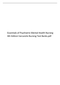 Essentials of Psychiatric Mental Health Nursing 4th Edition Varcarolis Nursing Test Banks.pdf