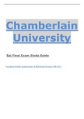Chamberlain University      Epi Final Exam Study Guide   Population Health, Epidemiology & Statistical Principles (NR-503)                                NR503 FINAL EXAM STUDY GUIDE