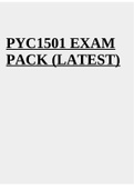 PYC1501 EXAM PACK (LATEST).