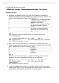 Chapter 4&colon; Communication Cooper and Gosnell&colon; Foundations of Nursing&comma; 7th Edition