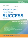 Maternal and Newborn Success&lowbar; A Q&lowbar;A Review Applying Critical Thinking to Test Taking