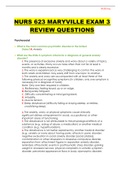 NURS 623 MARYVILLE EXAM 3 REVIEW QUESTIONS.