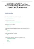 NUR2755 &sol; NUR 2755 Final Exam &lpar;Latest 2021 &sol; 2022&rpar;&colon; Multidimensional Care IV &sol; MDC 4 - Rasmussen