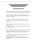 NR 103| CEAP(Chamberlain Early Assessment Program )| Focused Activity| Work/School Balance