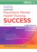 Psychiatric Mental Health Nursing Success Latest Edition 2021/2022