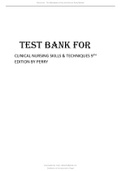 TEST BANK FOR CLINICAL NURSING SKILLS AND TECHNIQUES 9TH EDITION BY PERRY&period;