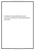 Test Bank for Clinical Manifestations and Assessment of Respiratory Disease 8th Edition by Des Jardins&period;