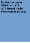 ATI Mental Health Proctored Exam 2020