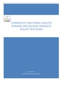 COMMUNITY AND PUBLIC HEALTH NURSING 3RD EDITION DEMARCO WALSH TEST BANK 