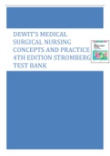 DEWIT’S MEDICAL SURGICAL NURSING CONCEPTS AND PRACTICE 4TH EDITION STROMBERG TEST BANK 