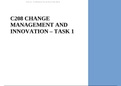 C208 CHANGE MANAGEMENT AND INNOVATION – TASK 1