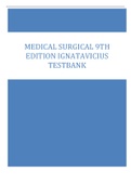 MEDICAL SURGICAL 9TH EDITION IGNATAVICIUS TESTBANK 