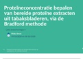 Verslag II: tabaksbladeren bradford biotech