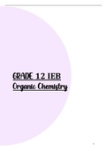 Organic Chemistry - Chemistry Grade 12 IEB notes