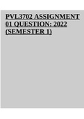 PVL3702 ASSIGNMENT 01 QUESTION: 2022 (SEMESTER 1).
