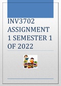 INV3702 ASSIGNMENT 1 SEMESTER 1 OF 2022