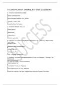 IT CERTIFICATION EXAM QUESTIONS & ANSWERS