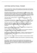 CERTIFIED INSTRUCTIONAL TRAINER