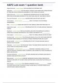 A&P2 Lab exam 1 question bank-240 questions with correct answers
