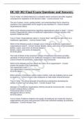 HCAD 302 Final Exam Questions and Answers&period;