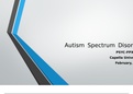 Capella University Abnormal Psychology Assessment 4 Presentation Autism Spectrum Disorder