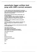 parachute rigger written test prep with 100- correct answers&period;