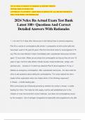 2024 Nclex Rn Actual Exam Test Bank Latest 100&plus; Questions And Correct Detailed Answers With Rationales