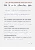 MSN 572 - cardiac vid Exam Study Guide