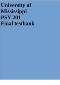 University of Mississippi PSY 201 Final testbank