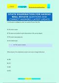 HAWAII REAL ESTATE EXAM STATE  QUESTIONS AND CORRECT ANSWERS &vert; LATEST UPDATE