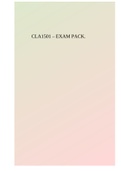 CLA1501 – EXAM PACK.