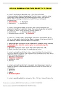 ATI RN PHARMACOLOGY PRACTICE EXAM