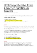 Exam (elaborations) NURSING HESI HESI Comprehensive Exam A Practice Questions & Answers  LATEST EDITION