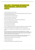 Security Program Integration Professional Certification &lpar;SPIPC&rpar;