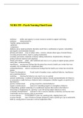 NURS 355 - Psych Nursing Final Exam Questions and Answers 386 Terms - Chamberlain College of Nursing