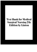 Test Bank for Medical Surgical Nursing 7th Edition  Linton |All Chapters |