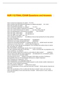 NUR 112 Final Exam Questions and Answers NEW 2023/24