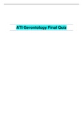 ATI Gerontology Final Quiz | GRADED A+